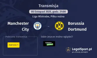 Manchester City - Borussia Dortmund gdzie oglądać? (05.11)