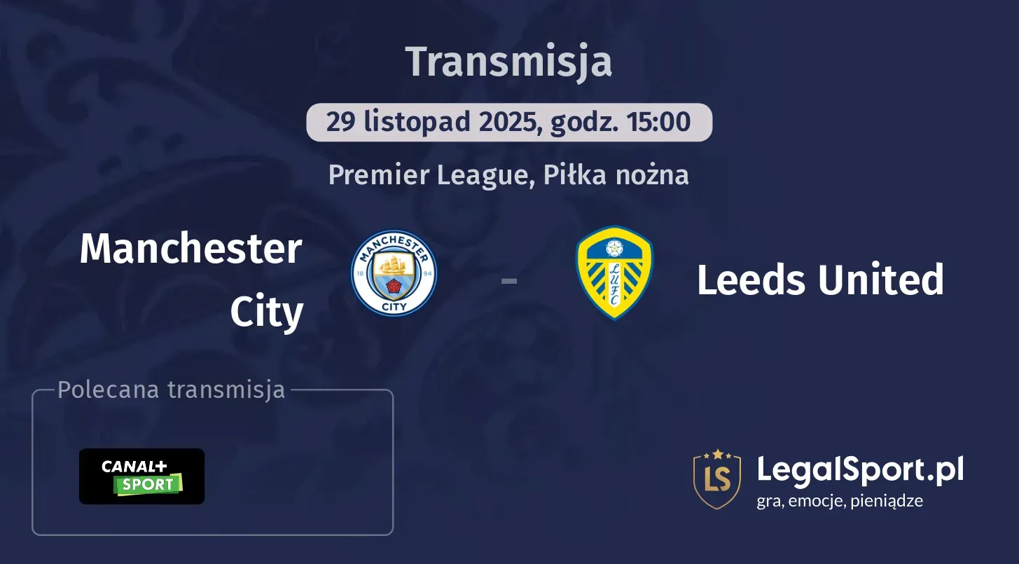 Manchester City - Leeds United Transmisje