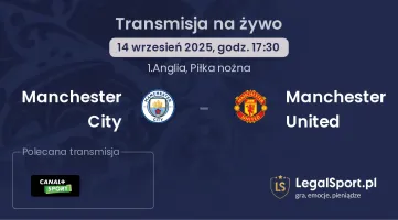 Manchester City - Manchester United gdzie oglądać?