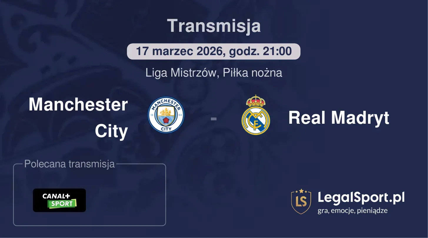 Manchester City - Real Madryt Transmisje
