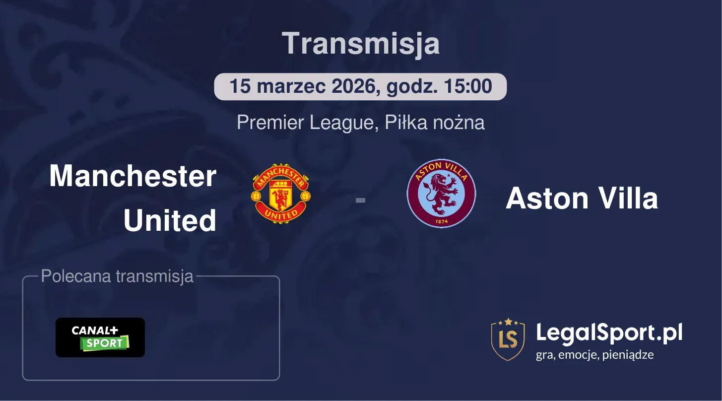 Manchester United - Aston Villa Transmisje