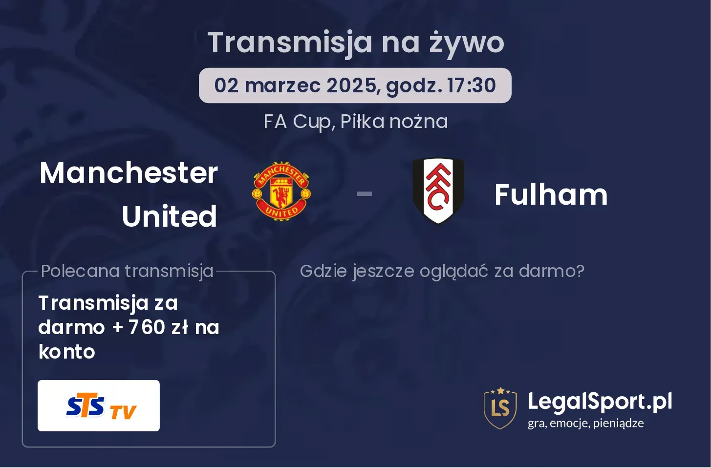 Manchester United - Fulham gdzie oglądać transmisję?