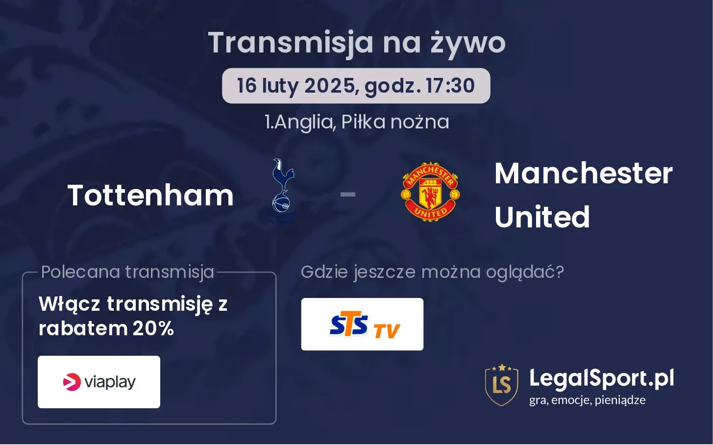 Tottenham - Manchester United gdzie oglądać?