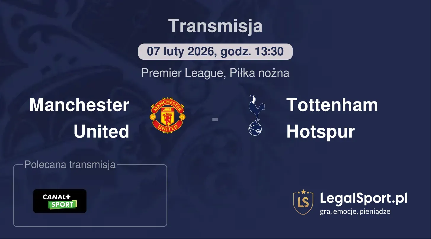 Manchester United - Tottenham Hotspur Transmisje