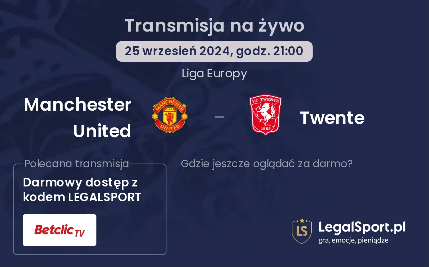 Manchester United - Twente gdzie oglądać? 25.09, godz. 21:00