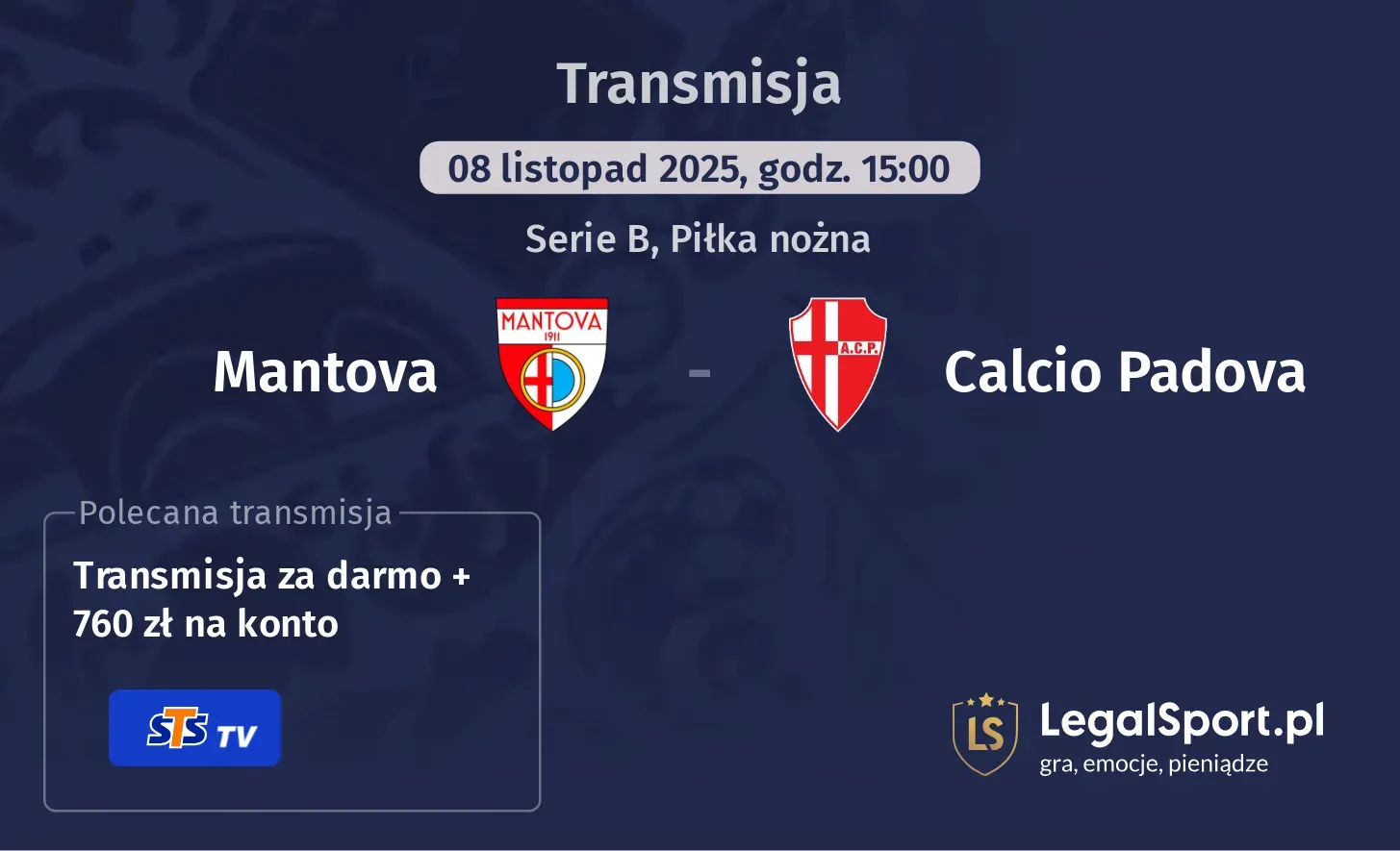 Mantova - Calcio Padova Transmisje