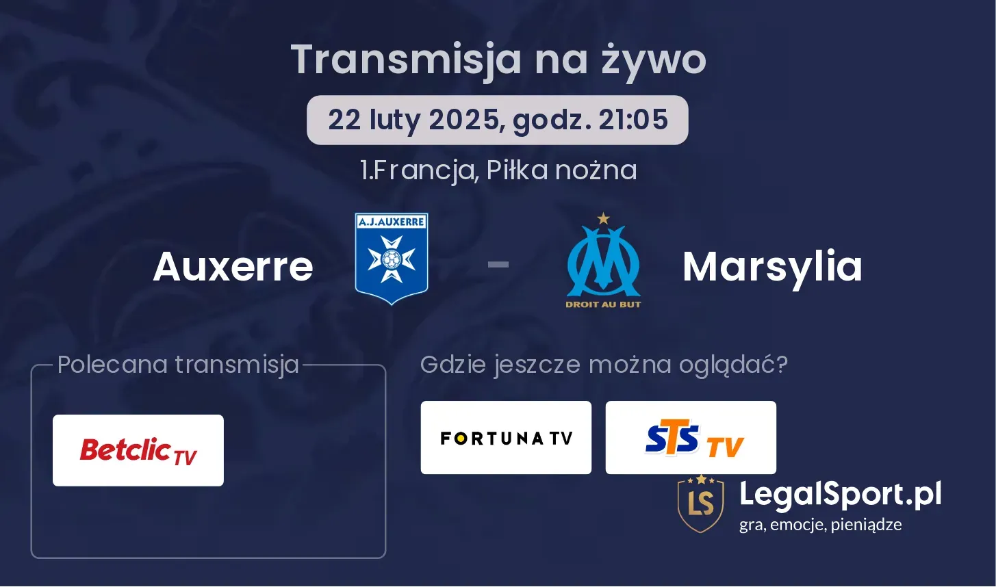 Auxerre - Marsylia gdzie oglądać?