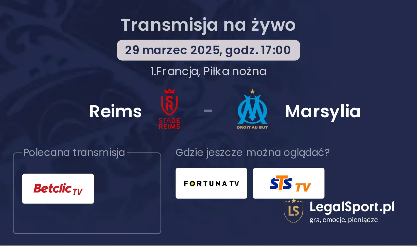Reims - Marsylia gdzie oglądać?