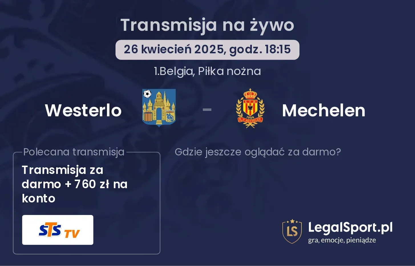 Westerlo - Mechelen gdzie oglądać?