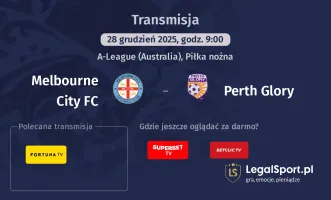 Melbourne City FC - Perth Glory gdzie oglądać? (28.12)