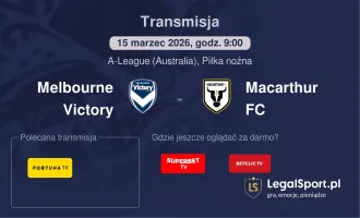 Melbourne Victory - Macarthur FC gdzie oglądać? (15.03)