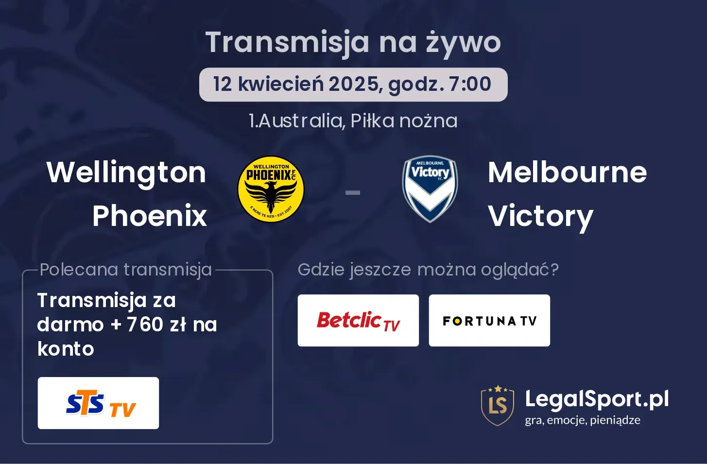 Wellington Phoenix - Melbourne Victory gdzie oglądać?
