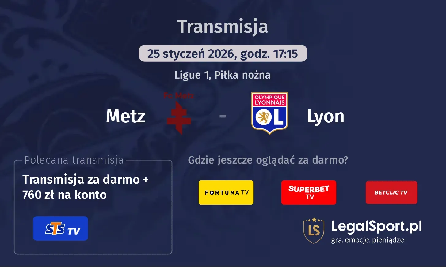 Metz - Lyon Transmisje