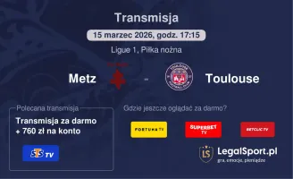 Metz - Toulouse gdzie oglądać (15.03.2026, 17:15)