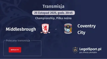 Middlesbrough - Coventry City gdzie oglądać? (25.11)