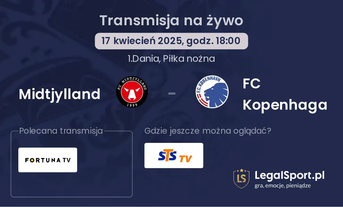 Midtjylland - FC Kopenhaga gdzie oglądać?