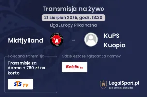 Midtjylland - KuPS Kuopio gdzie oglądać?
