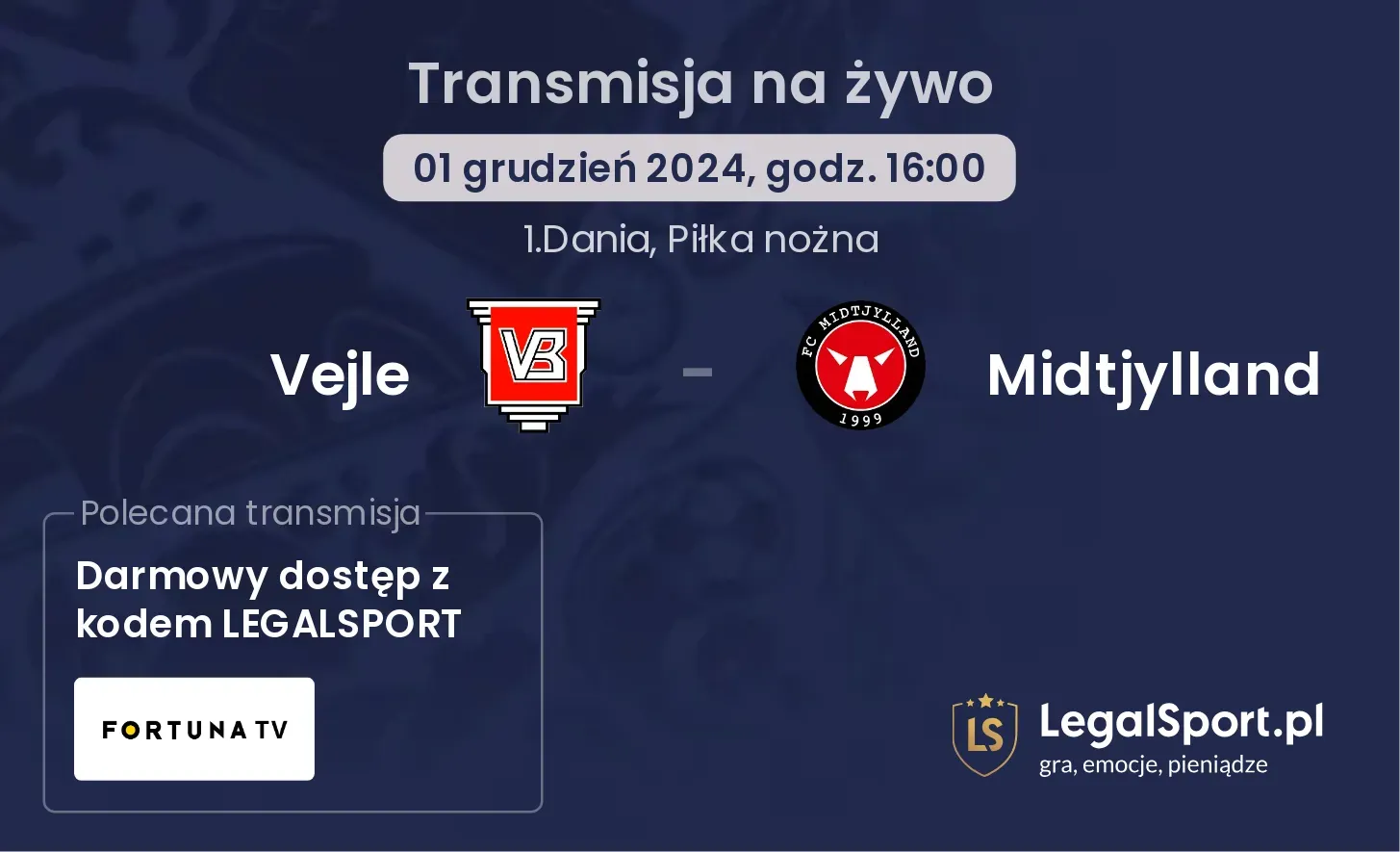Vejle - Midtjylland gdzie oglądać?