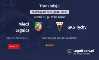 Miedź Legnica - GKS Tychy gdzie oglądać? (28.11)