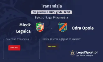 Miedź Legnica - Odra Opole gdzie oglądać? (06.12)