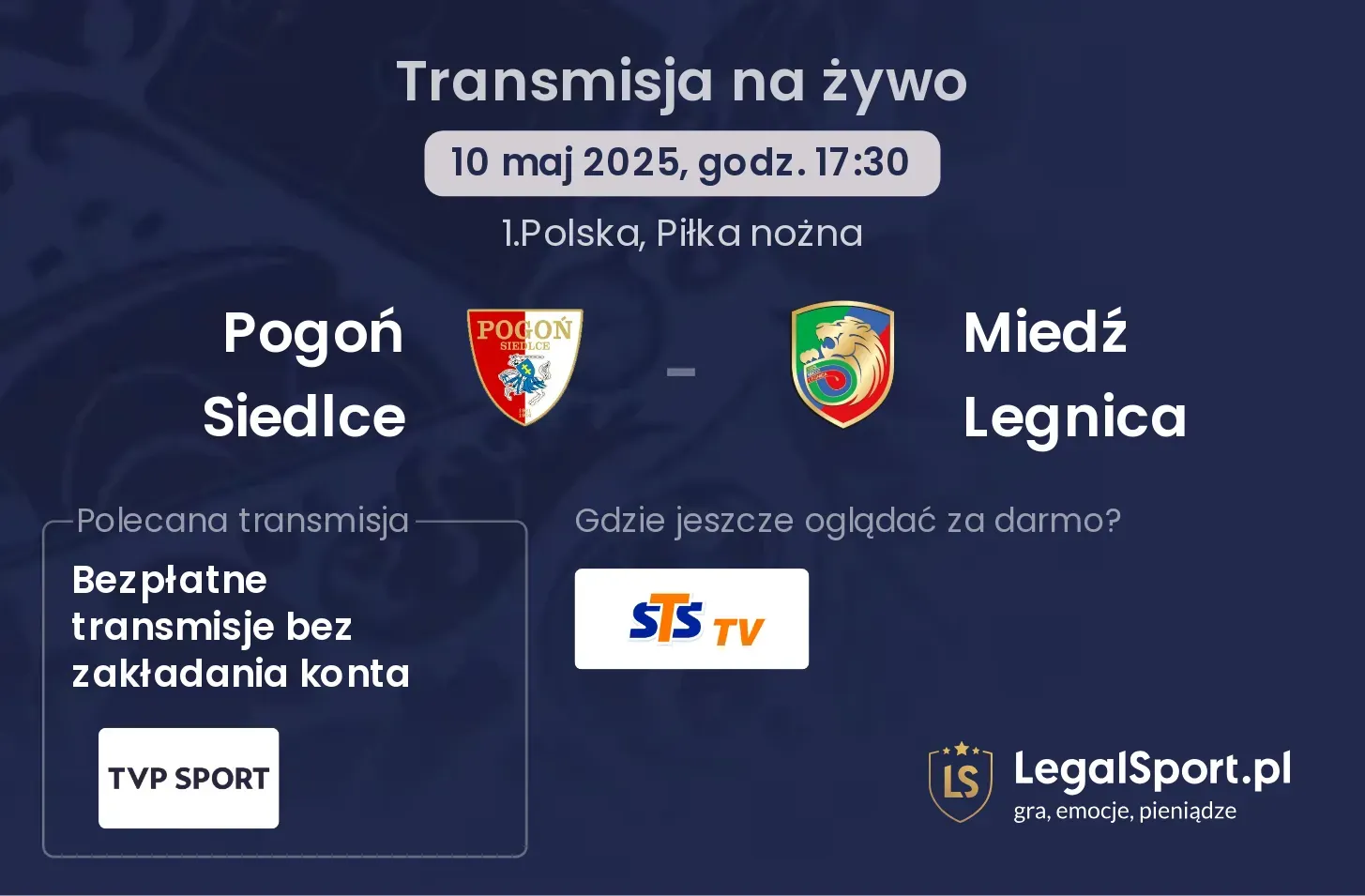 Pogoń Siedlce - Miedź Legnica gdzie oglądać?