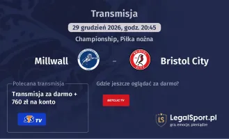 Millwall - Bristol City gdzie oglądać? (29.12)