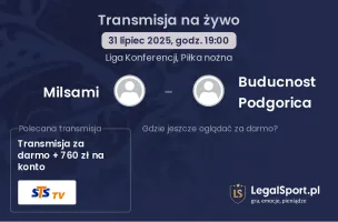 Milsami - Buducnost Podgorica gdzie oglądać?