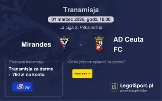 Mirandes - AD Ceuta FC gdzie oglądać? (01.03)