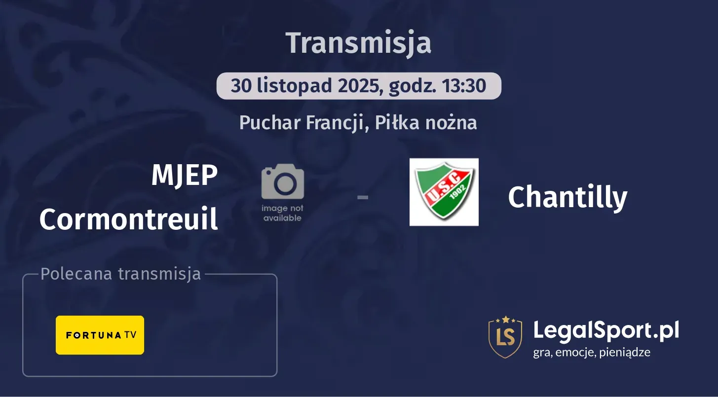 MJEP Cormontreuil - Chantilly Transmisje