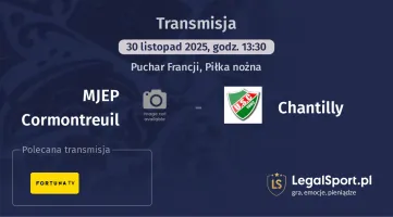 MJEP Cormontreuil - Chantilly gdzie oglądać? (30.11)