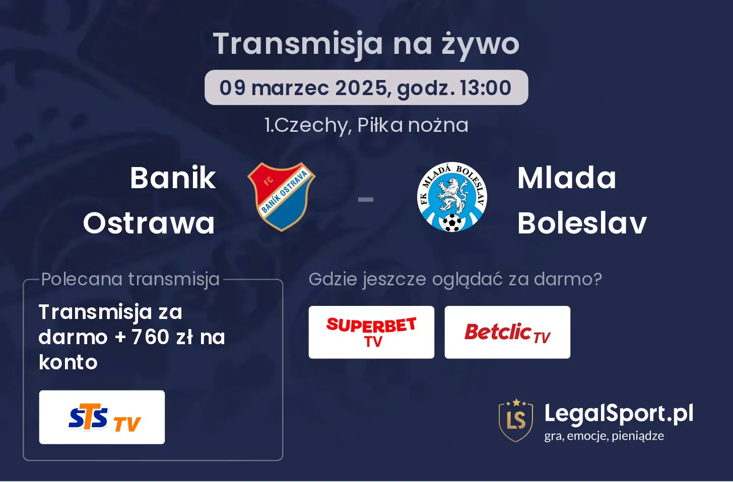 Banik Ostrawa - Mlada Boleslav  gdzie oglądać?