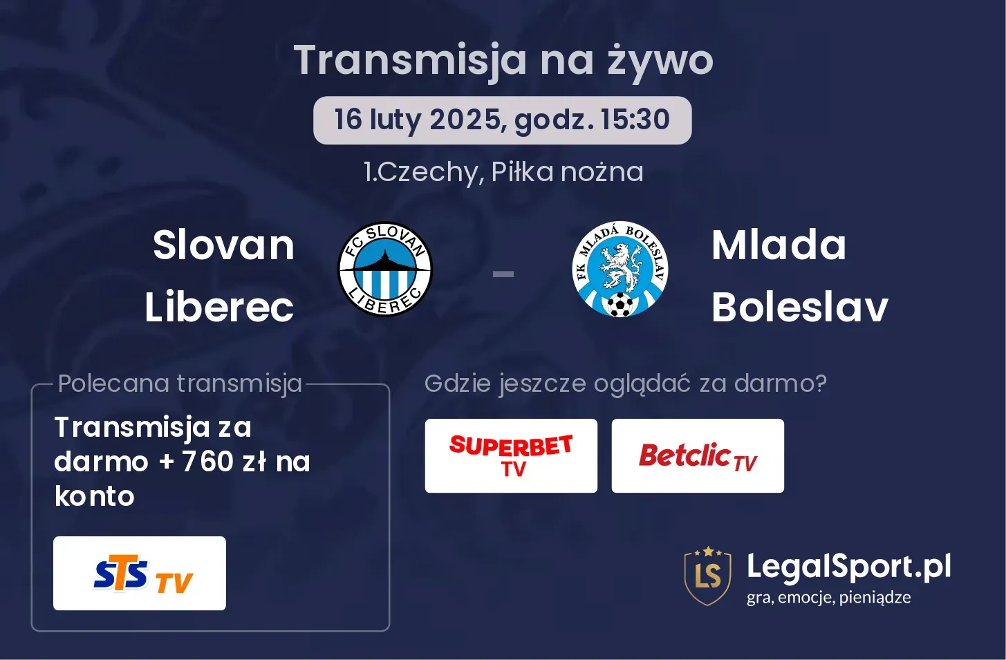 Slovan Liberec - Mlada Boleslav  gdzie oglądać?