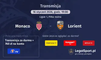 Monaco - Lorient gdzie oglądać? (16.01)