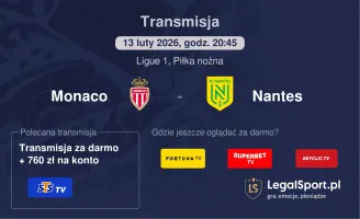 Monaco - Nantes gdzie oglądać? (13.02)