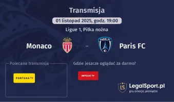 Monaco - Paris FC gdzie oglądać?