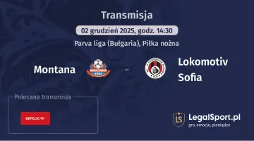 Montana - Lokomotiv Sofia gdzie oglądać? (02.12)