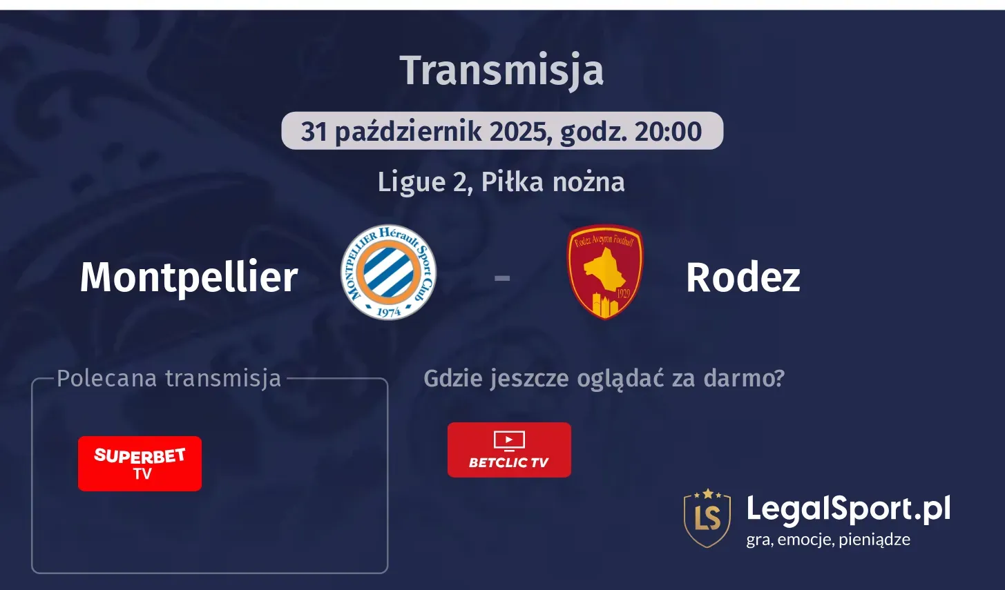 Montpellier - Rodez gdzie oglądać?