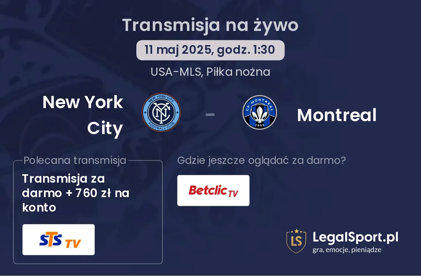 New York City - Montreal gdzie oglądać transmisję?