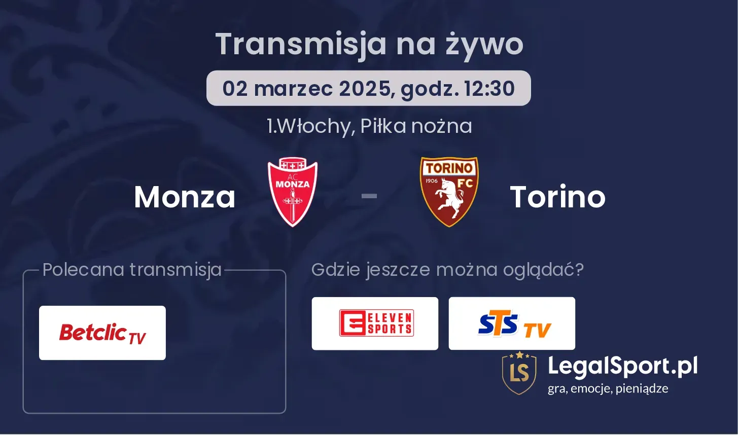 Monza - Torino gdzie oglądać?