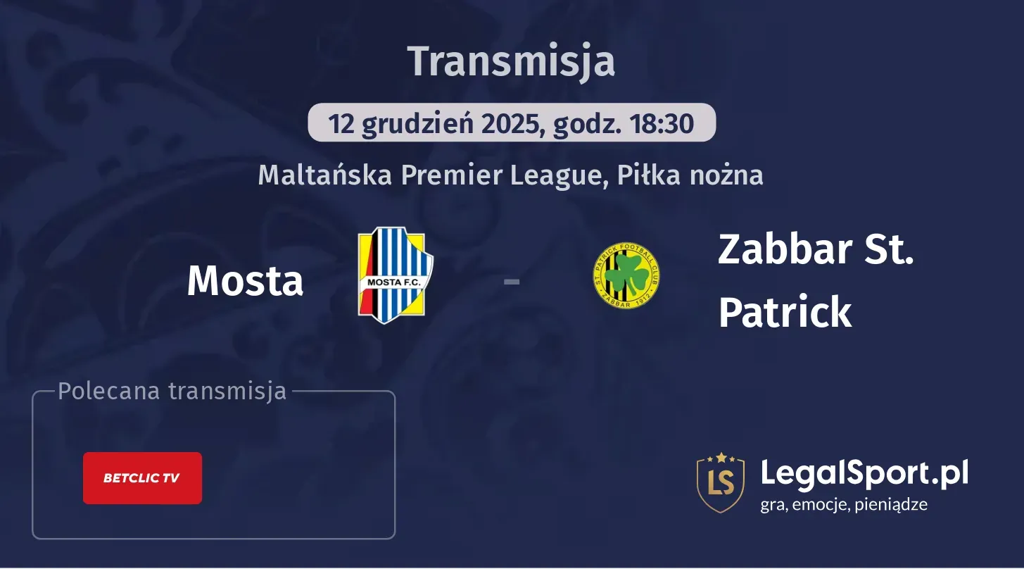 Mosta - Zabbar St. Patrick Transmisje