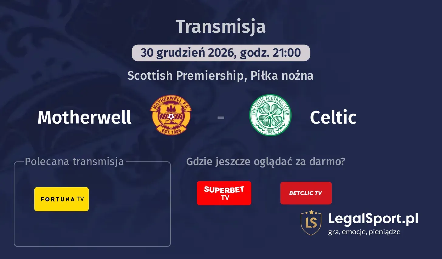 Motherwell - Celtic Transmisje