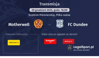 Motherwell - FC Dundee gdzie oglądać? (20.12)
