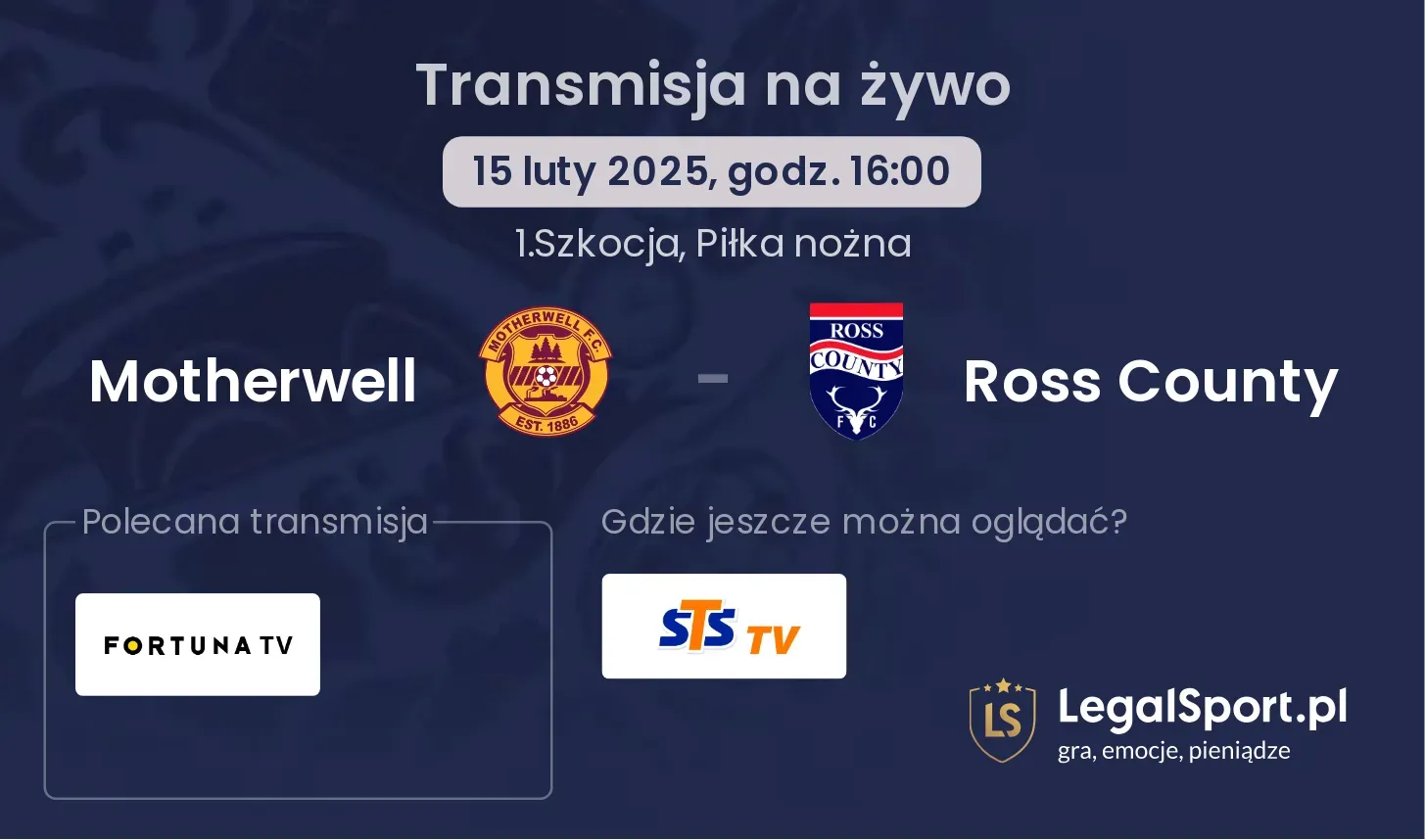 Motherwell - Ross County gdzie oglądać?