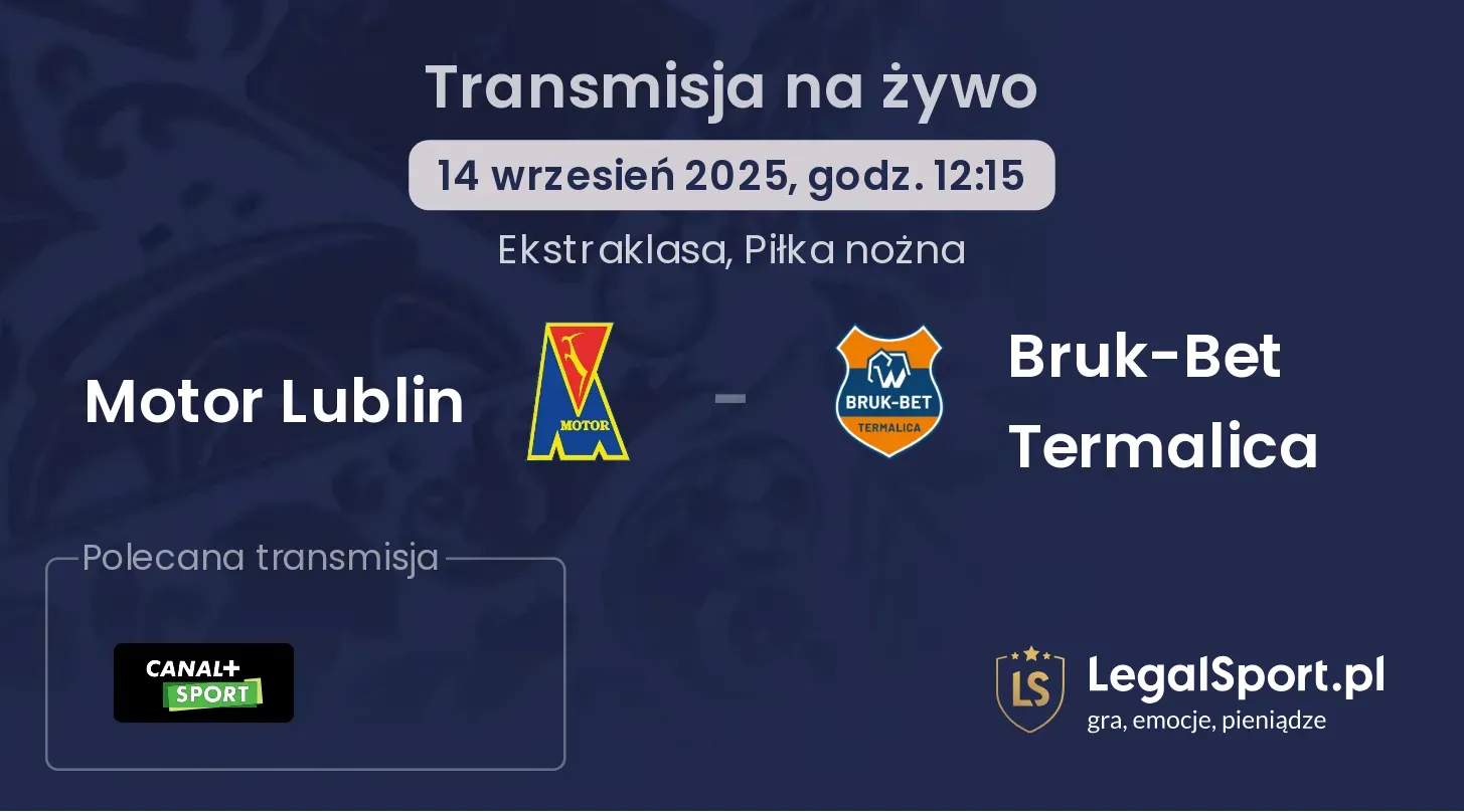Motor Lublin - Bruk-Bet Termalica gdzie oglądać?