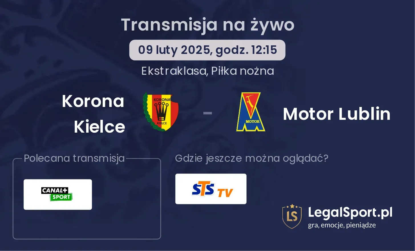 Korona Kielce - Motor Lublin gdzie oglądać?