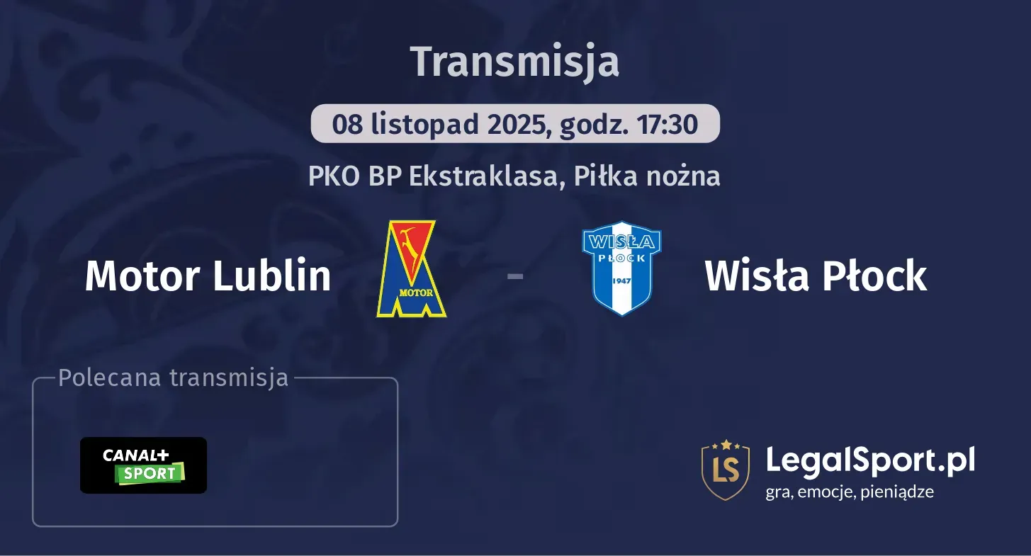 Motor Lublin - Wisła Płock Transmisje