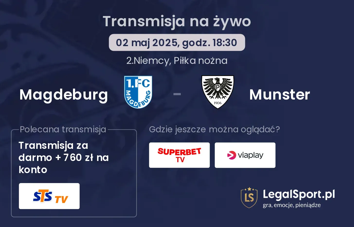 Magdeburg - Munster gdzie oglądać?