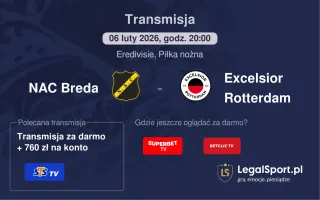 NAC Breda - Excelsior Rotterdam gdzie oglądać? (06.02)