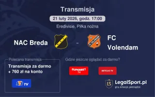 NAC Breda - FC Volendam gdzie oglądać? (21.02)