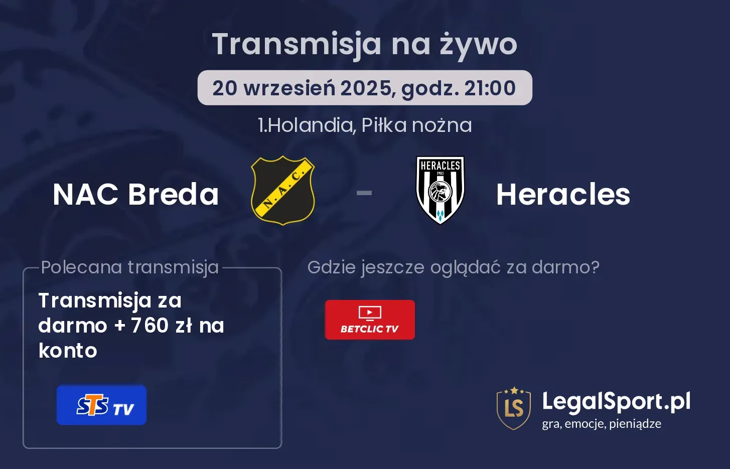 NAC Breda - Heracles transmisja na żywo